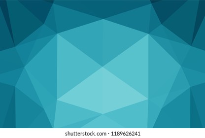 Dark BLUE vector shining hexagonal pattern. A vague abstract illustration with gradient. The polygonal design can be used for your web site.