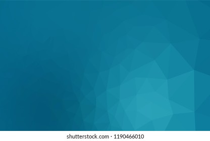 Dark BLUE vector shining hexagonal pattern. Shining illustration, which consist of triangles. The elegant pattern can be used as part of a brand book.