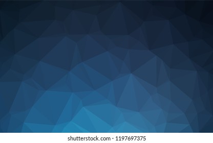 Dark BLUE vector shining hexagonal template. Brand new colored illustration in blurry style with gradient. The elegant pattern can be used as part of a brand book.