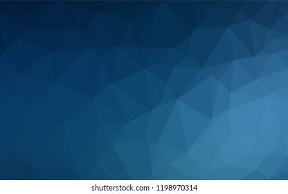 Dark BLUE vector shining hexagonal pattern. An elegant bright illustration with gradient. Brand new design for your business.