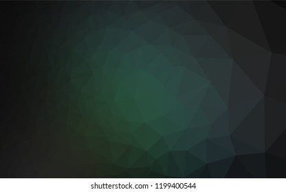 Dark BLUE vector shining hexagonal pattern. A vague abstract illustration with gradient. Triangular pattern for your business design.