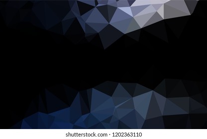 Dark BLUE vector shining hexagonal pattern. Glitter abstract illustration with an elegant design. The best triangular design for your business.