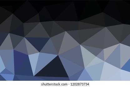 Dark BLUE vector shining hexagonal pattern. A vague abstract illustration with gradient. The completely new template can be used for your brand book.