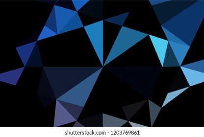 Dark BLUE vector shining hexagonal background. Brand new colored illustration in blurry style with gradient. Brand new design for your business.