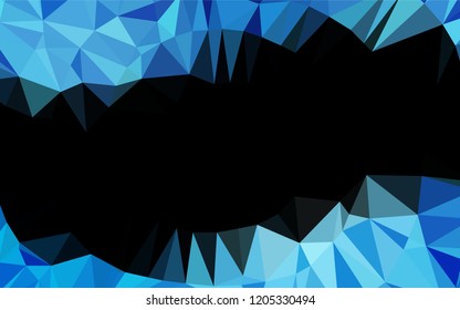 Dark BLUE vector shining hexagonal pattern. An elegant bright illustration with gradient. A new texture for your design.