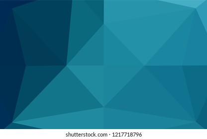 Dark BLUE vector shining hexagonal template. Modern geometrical abstract illustration with gradient. The polygonal design can be used for your web site.