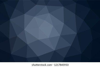 Dark BLUE vector shining hexagonal template. A vague abstract illustration with gradient. The polygonal design can be used for your web site.