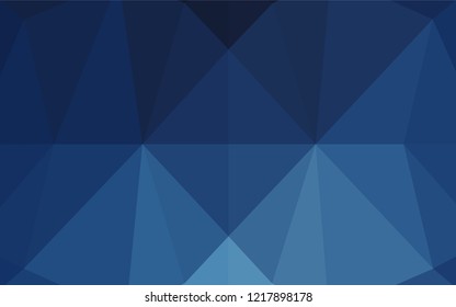 Dark BLUE vector shining hexagonal pattern. Brand new colored illustration in blurry style with gradient. The elegant pattern can be used as part of a brand book.