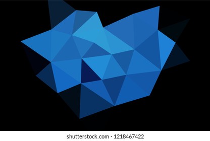 Dark BLUE vector shining hexagonal pattern. Brand new colored illustration in blurry style with gradient. The textured pattern can be used for background.