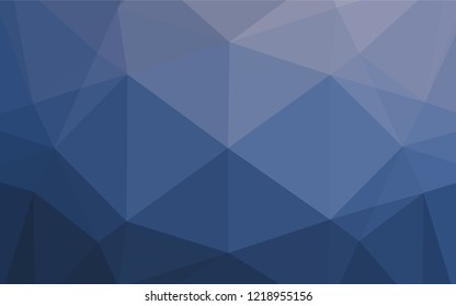 Dark BLUE vector shining hexagonal template. Geometric illustration in Origami style with gradient.  Brand new design for your business.