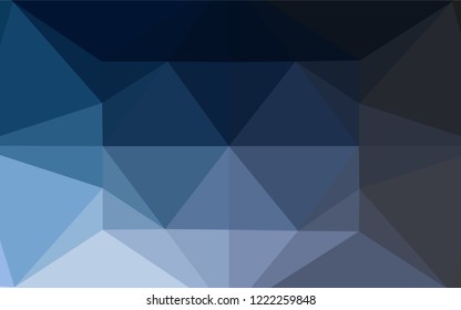 Dark BLUE vector shining hexagonal pattern. An elegant bright illustration with gradient. A new texture for your design.