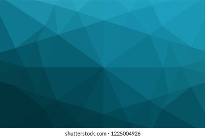 Dark BLUE vector shining hexagonal background. A completely new color illustration in a vague style. The best triangular design for your business.