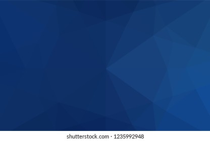 Dark BLUE vector shining hexagonal template. A sample with polygonal shapes. Brand new design for your business.