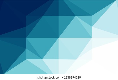 Dark BLUE vector shining hexagonal background. Creative illustration in halftone style with gradient. Brand new design for your business.