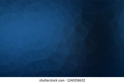 Dark BLUE vector shining hexagonal pattern. Modern geometrical abstract illustration with gradient. Brand new style for your business design.