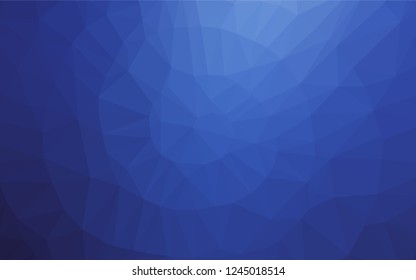 Dark BLUE vector shining hexagonal pattern. A vague abstract illustration with gradient. The template can be used as a background for cell phones.
