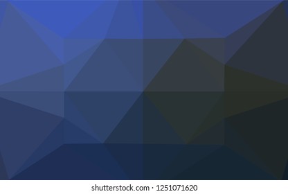 Dark BLUE vector shining hexagonal pattern. An elegant bright illustration with gradient. The polygonal design can be used for your web site.