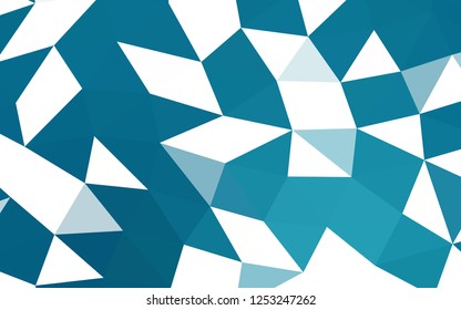 Dark BLUE vector shining hexagonal shining triangular. Colorful abstract illustration with gradient. A completely new template for your business design.