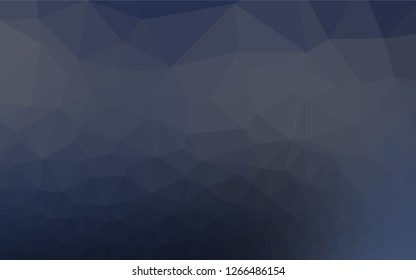 Dark BLUE vector shining hexagonal background. Geometric illustration in Origami style with gradient.  A completely new template for your business design.