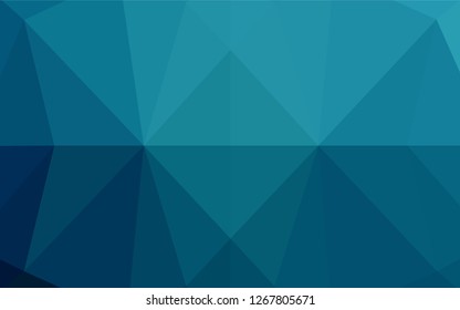 Dark BLUE vector shining hexagonal template. An elegant bright illustration with gradient. A completely new design for your business.