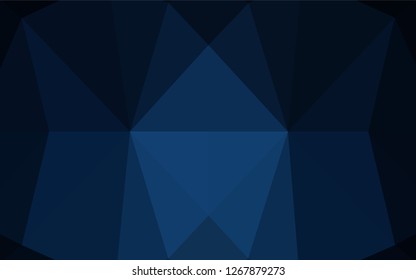 Dark BLUE vector shining hexagonal background. Brand new colored illustration in blurry style with gradient. The elegant pattern can be used as part of a brand book.