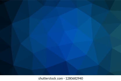 Dark BLUE vector shining hexagonal template. Brand new colored illustration in blurry style with gradient. The completely new template can be used for your brand book.