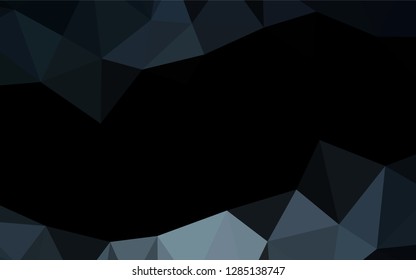 Dark BLUE vector shining hexagonal background. Creative illustration in halftone style with gradient. The template can be used as a background for cell phones.