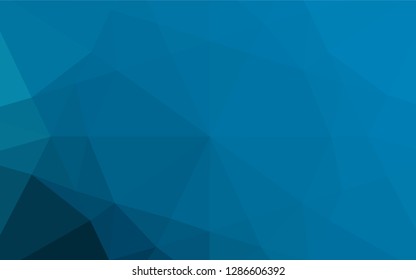 Dark BLUE vector shining hexagonal background. Geometric illustration in Origami style with gradient.  The elegant pattern can be used as part of a brand book.