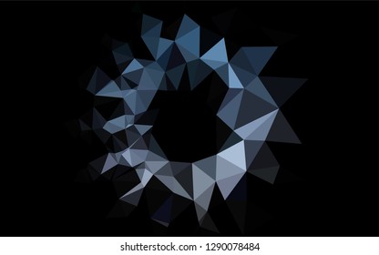 Dark BLUE vector shining hexagonal pattern. Brand new colored illustration in blurry style with gradient. The polygonal design can be used for your web site.