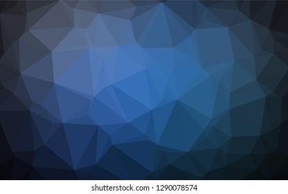Dark BLUE vector shining hexagonal background. A completely new color illustration in a vague style. The textured pattern can be used for background.