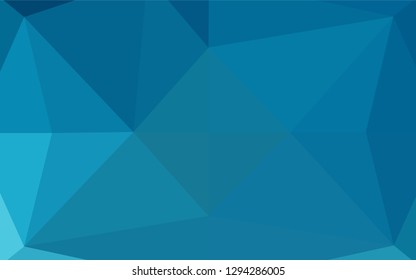 Dark BLUE vector shining hexagonal background. Shining colored illustration in a Brand new style. The best triangular design for your business.