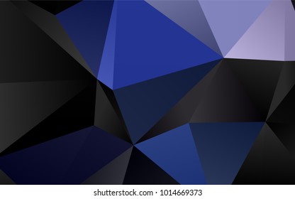 Dark BLUE vector shining triangular background. Modern geometrical abstract illustration with gradient. The polygonal design can be used for your web site.