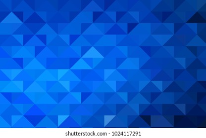 Dark BLUE vector shining triangular background. Shining illustration, which consist of triangles. A completely new design for your business.