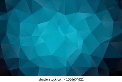 Dark BLUE vector shining triangular background. Shining colored illustration in a brand-new style. The completely new template can be used for your brand book.