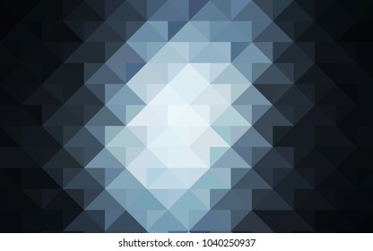 Dark BLUE vector shining triangular background. A vague abstract illustration with gradient. A completely new template for your business design.