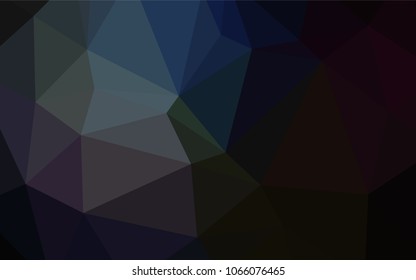 Dark BLUE vector shining triangular layout. Colorful illustration in polygonal style with gradient. Brand-new design for your business.