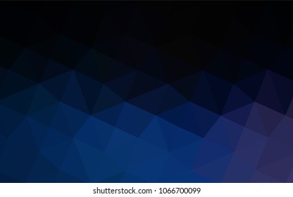 Dark BLUE vector shining triangular layout. A completely new color illustration in a  polygonal style. Brand-new design for your business.