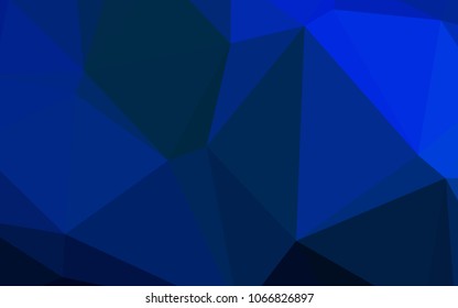Dark BLUE vector shining triangular layout. Colorful illustration in abstract style with gradient. Brand-new style for your business design.