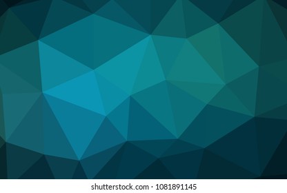 Dark BLUE vector shining triangular layout. Creative geometric illustration in Origami style with gradient. Textured pattern for your backgrounds.