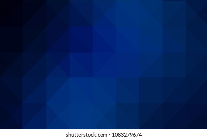Dark BLUE vector shining triangular layout. Colorful abstract illustration with triangles. New template for your brand book.