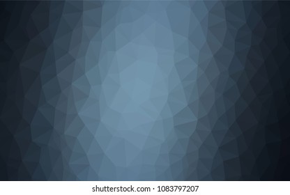 Dark BLUE vector shining triangular backdrop. Elegant bright polygonal illustration with gradient. Pattern for a brand book's backdrop.