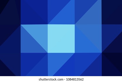 Dark BLUE vector shining triangular layout. Colorful illustration in abstract style with gradient. That new template can be used for your brand book.