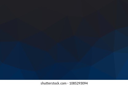 Dark BLUE vector shining triangular cover. Colorful illustration in abstract style with triangles. Best triangular design for your business.