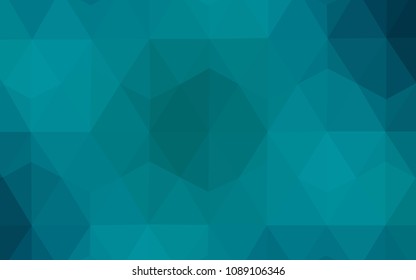 Dark BLUE vector shining triangular cover. A completely new color illustration in a polygonal style. Brand new style for your business design.