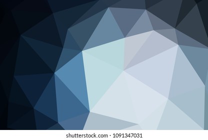 Dark BLUE vector shining triangular layout. Elegant bright polygonal illustration with gradient. Textured pattern for your backgrounds.