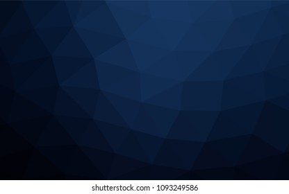 Dark BLUE vector shining triangular template. Creative geometric illustration in Origami style with gradient. A completely new template for your business design.