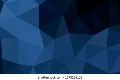 Dark BLUE vector shining triangular backdrop. Modern abstract illustration with triangles. New template for your brand book.