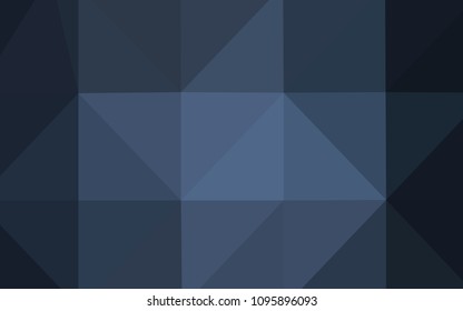 Dark BLUE vector shining triangular cover. Colorful illustration in polygonal style with gradient. Brand-new design for your business.