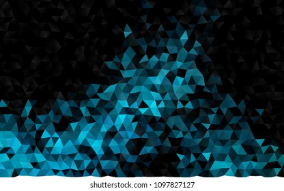 Dark BLUE vector shining triangular template. A sample with polygonal shapes. The polygonal design can be used for your web site.