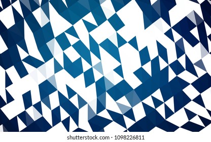 Dark BLUE vector shining triangular template. Geometric illustration in Origami style with gradient.  A completely new design for your business.